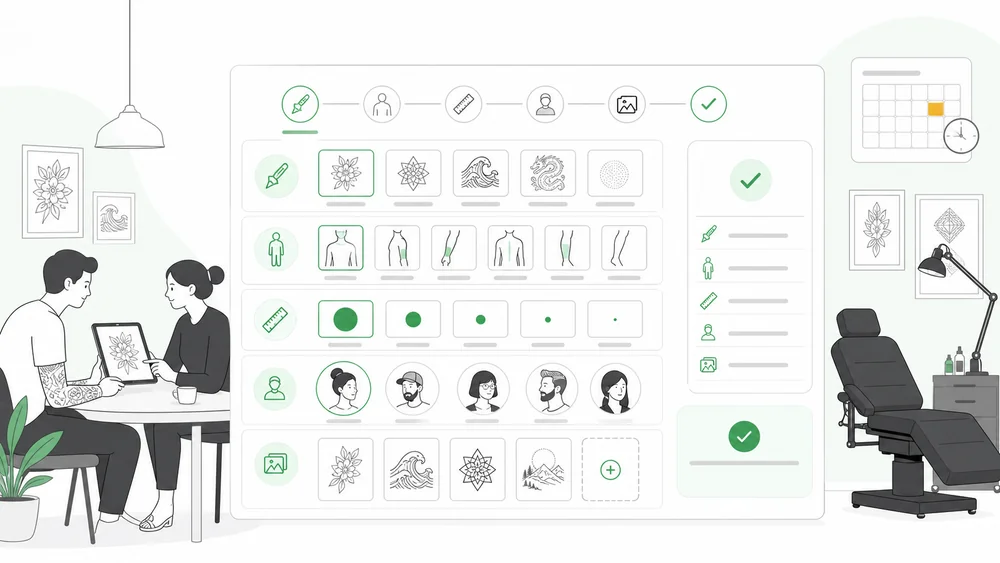 Form Booking Tattoo untuk Mengumpulkan Detail Desain