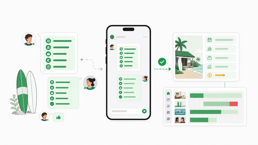 Cara Mengelola Booking Surf Camp dari WhatsApp