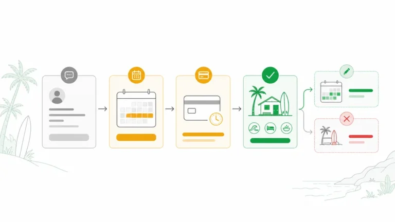 Workflow Konfirmasi Booking Surf Camp yang Lebih Jelas