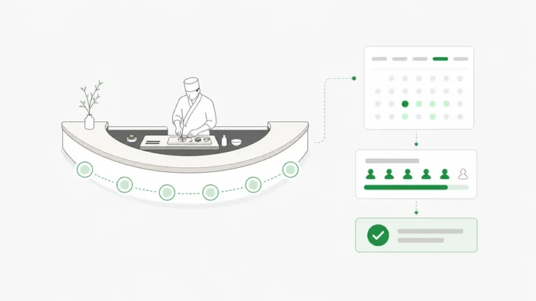 Sistem Booking Chef’s Table dan Omakase untuk Kursi Terbatas