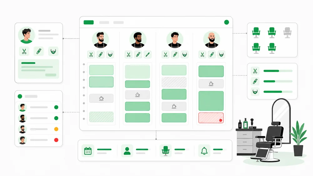 Barber Scheduling Software untuk Barbershop dengan Banyak Barber